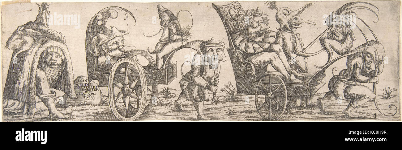 Procession de figures monstrueuses, Wendel Dietterlin, le Jeune, 1615 Banque D'Images