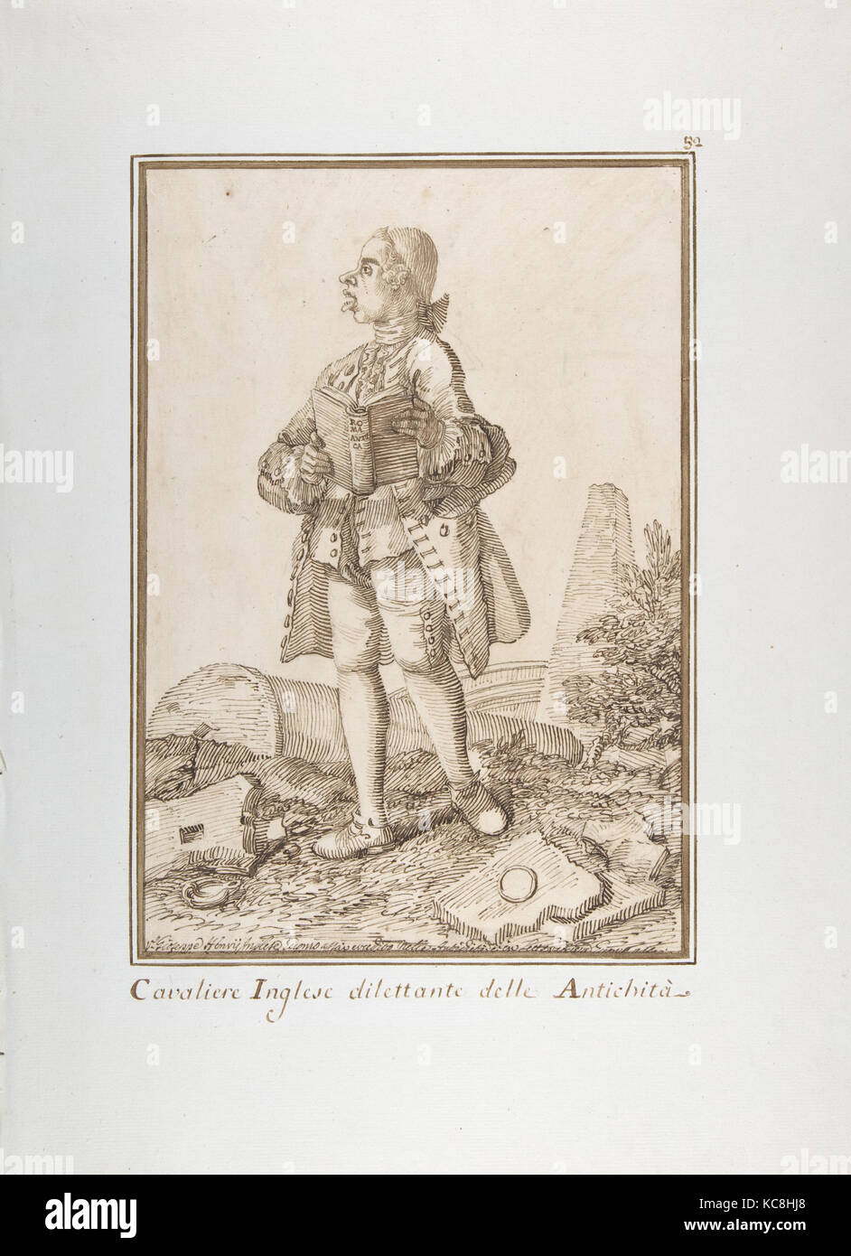 Joseph Henry de Straffan, Pier Leone Ghezzi, 1744-51 Banque D'Images