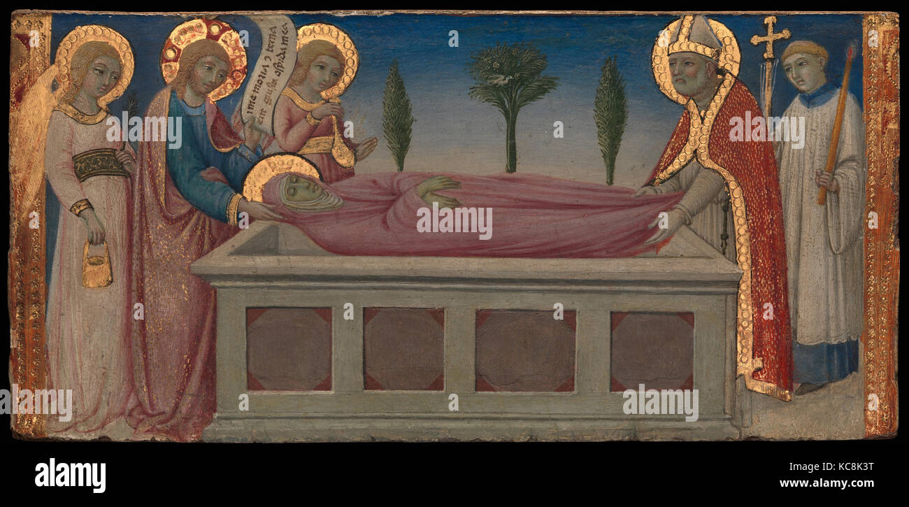 L'enterrement de Sainte Marthe, Sano di Pietro, ca. 1460-70 Banque D'Images