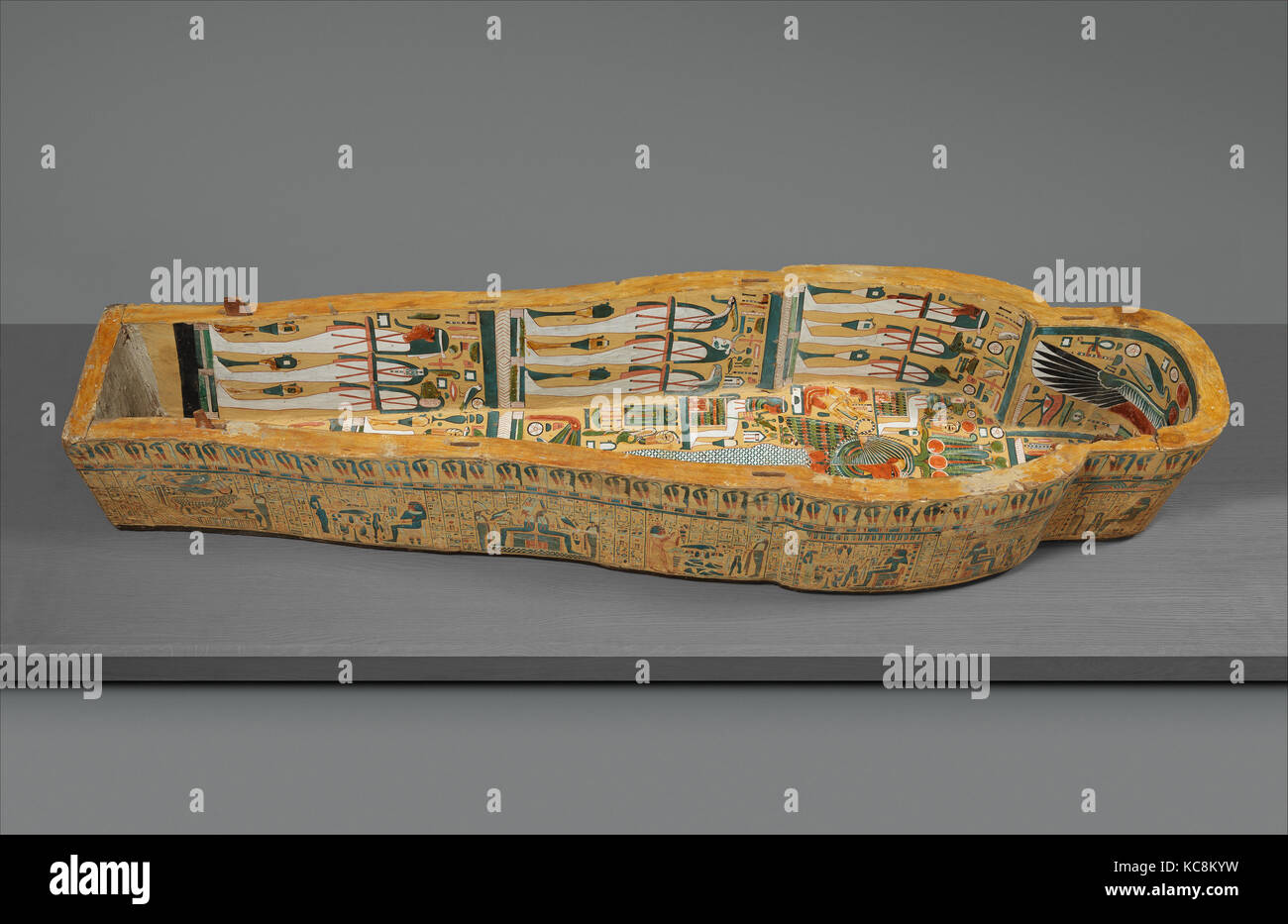 Fort d'un sarcophage anthropomorphe, Nouvel Empire, époque Ramesside ou plus tard, Dynasty 20-21, ca. 1186-945 av. J.-C., à partir de l'Égypte, dit-on, à partir de Banque D'Images