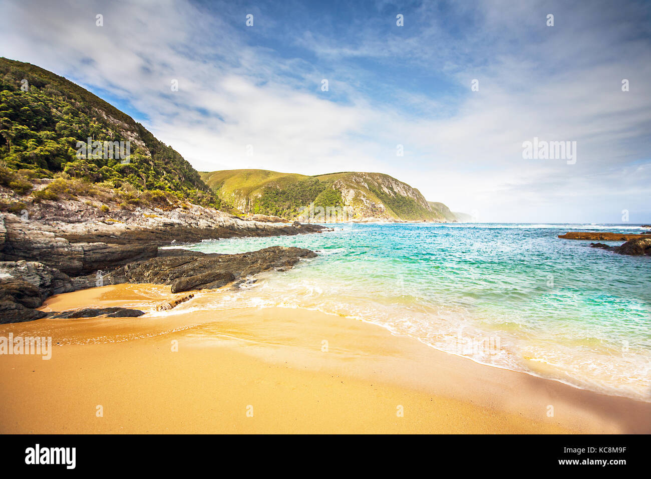 Strand im Nationalpark Tsitsikamma Banque D'Images