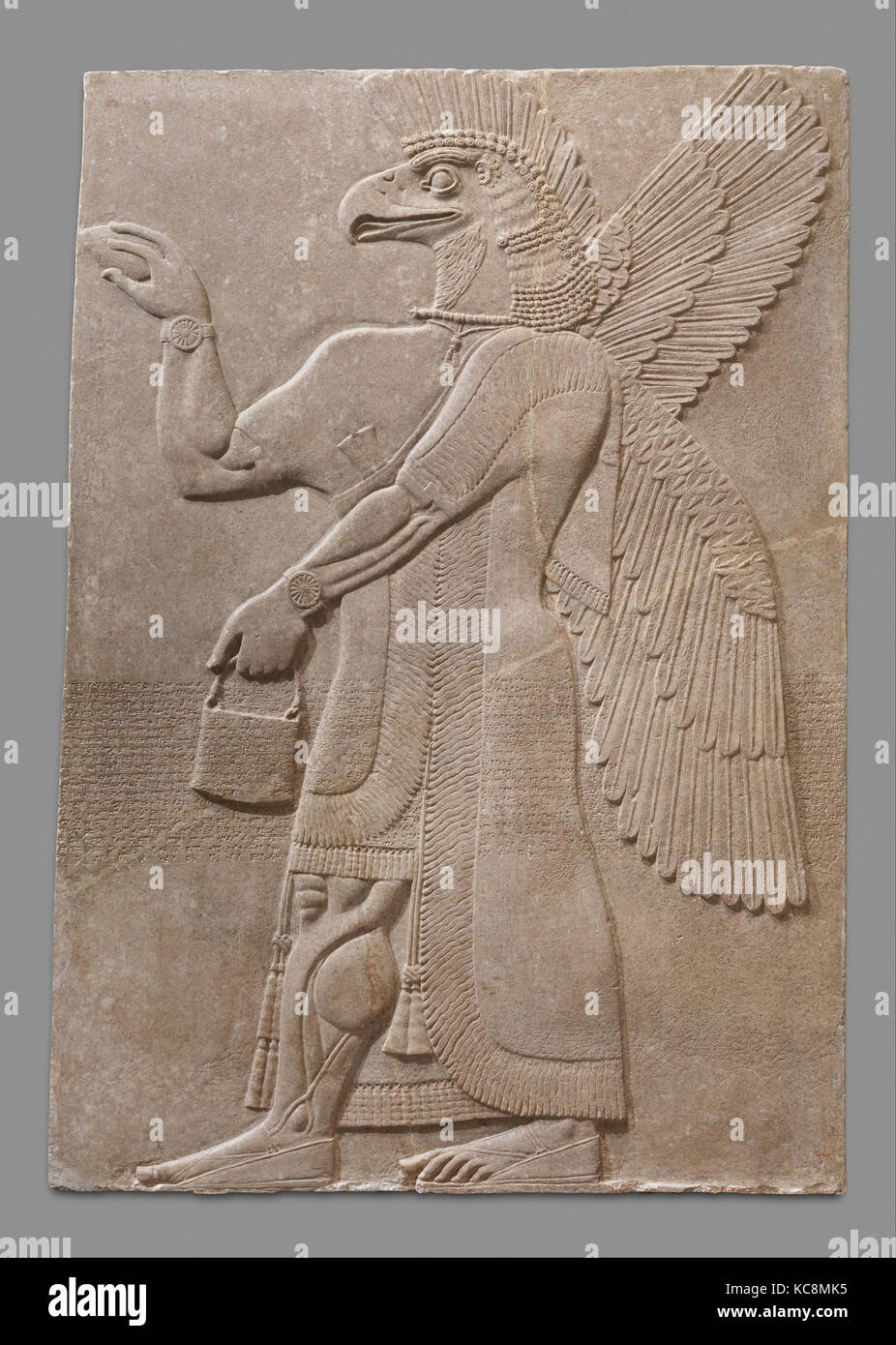 Panneau de secours, Neo-Assyrian, ca. 883-859 av. J.-C., Mésopotamie, Nimrud (ancienne Kalhu), assyrienne, l'albâtre, gypse 93 x 70 x 4 1/4 Banque D'Images