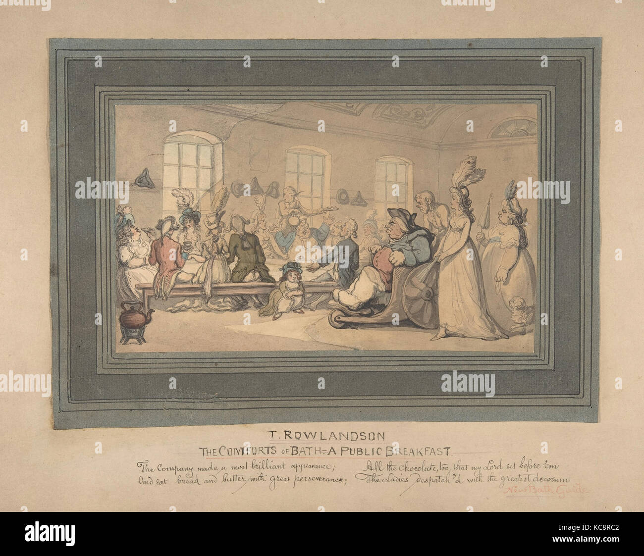 Le confort de la baignoire et petit-déjeuner Public, Thomas Rowlandson, 1780-1827 Banque D'Images