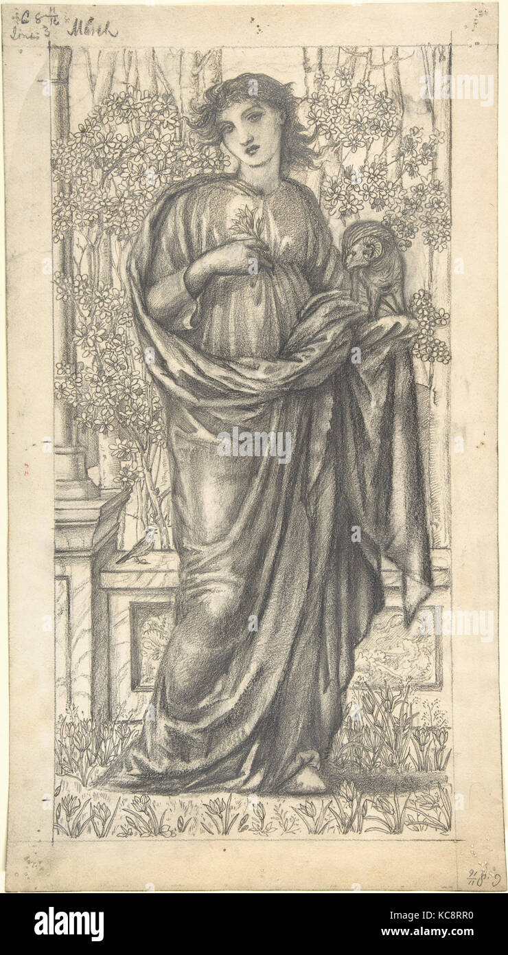 Le mois de mars, Sir Edward Burne-Jones, ca. 1866 Banque D'Images