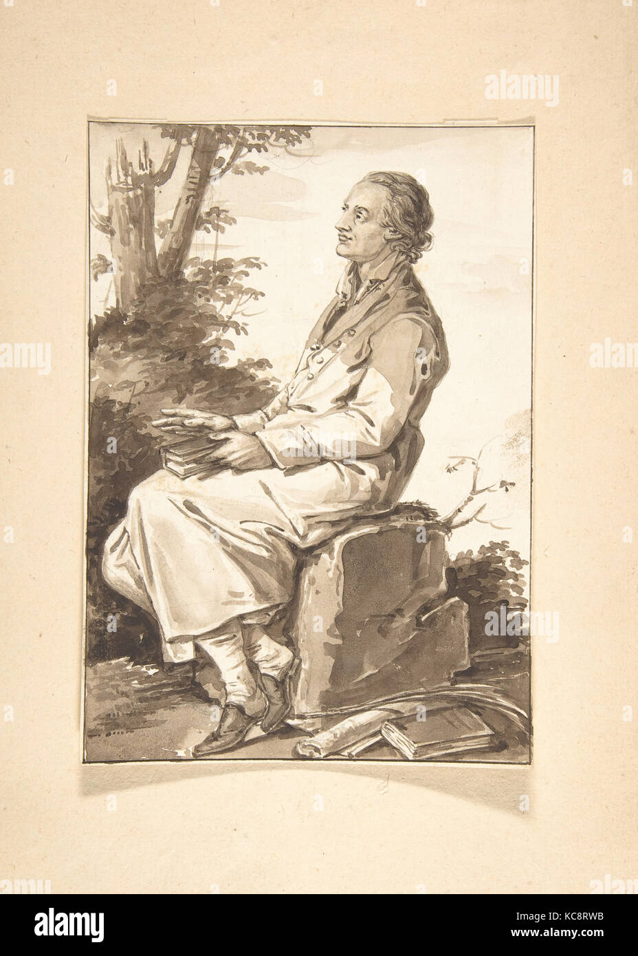 Portrait de Mark Akenside, Jean-Baptiste-François Bosio, n.d Banque D'Images