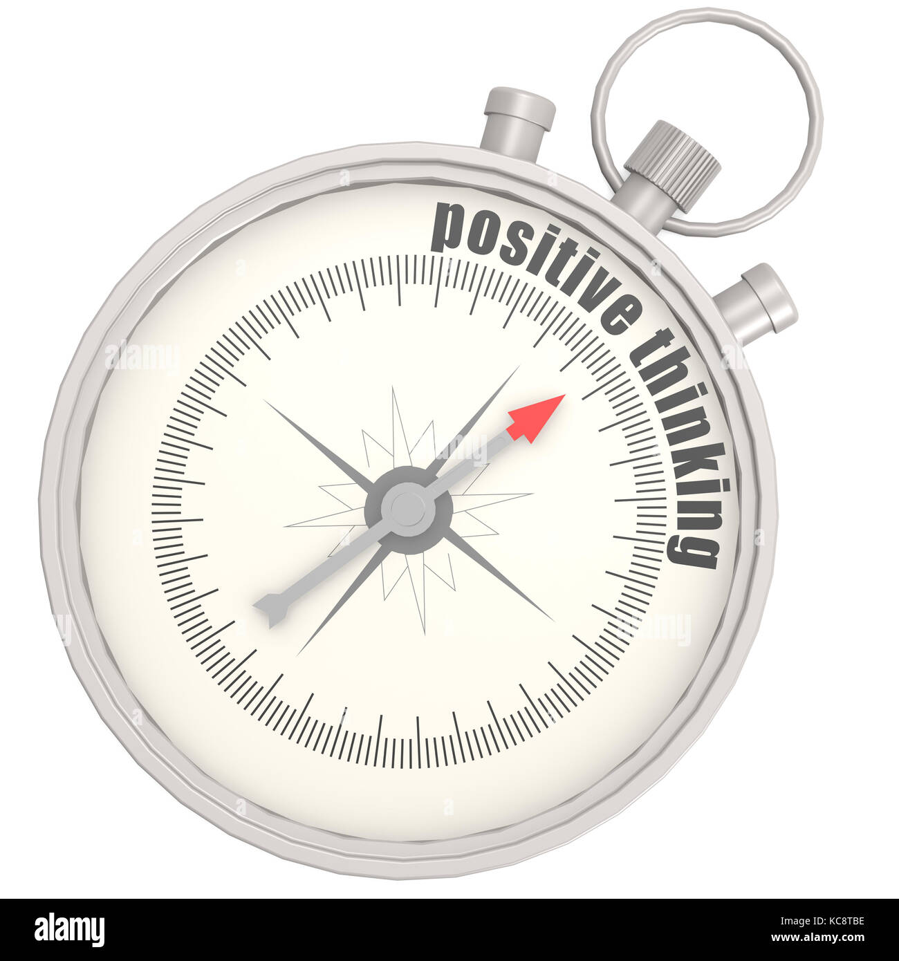 La pensée positive image compas avec hi-res rendus d'art qui pourrait être utilisé pour toute la conception graphique. Banque D'Images