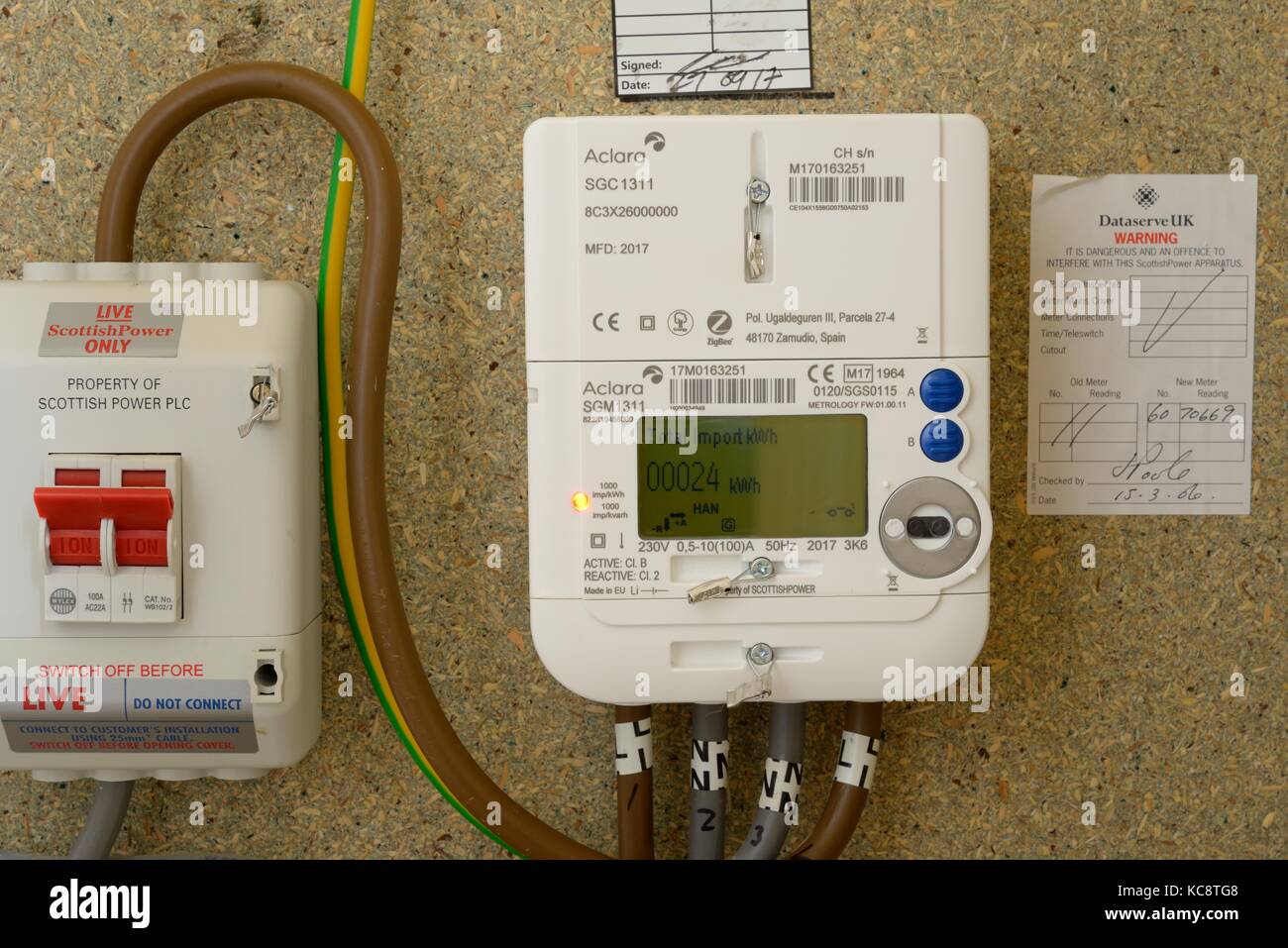 Compteur électrique intelligent Banque de photographies et d’images à