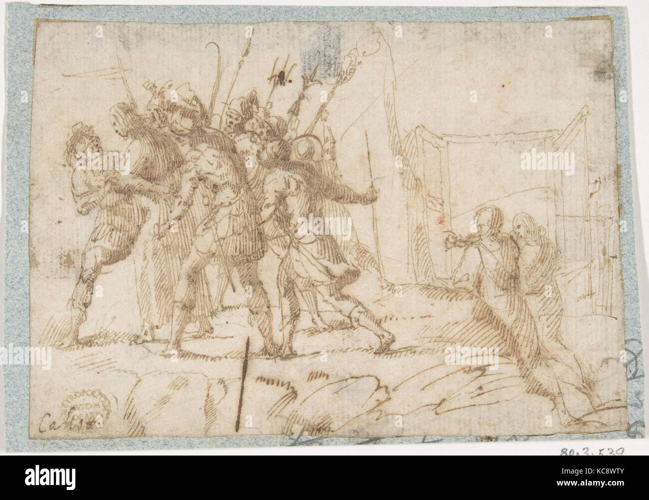 L'Arrestation du Christ, attribuée à Allegrini, 1624-63 Banque D'Images