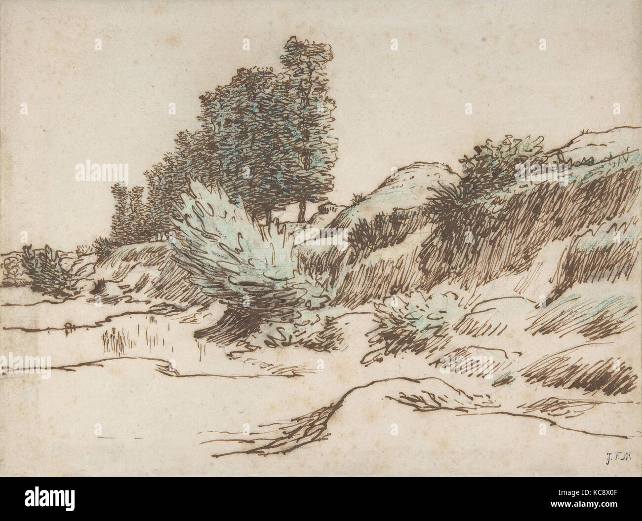 Paysage, Vichy, Jean-François Millet, ca. 1866-67 Banque D'Images