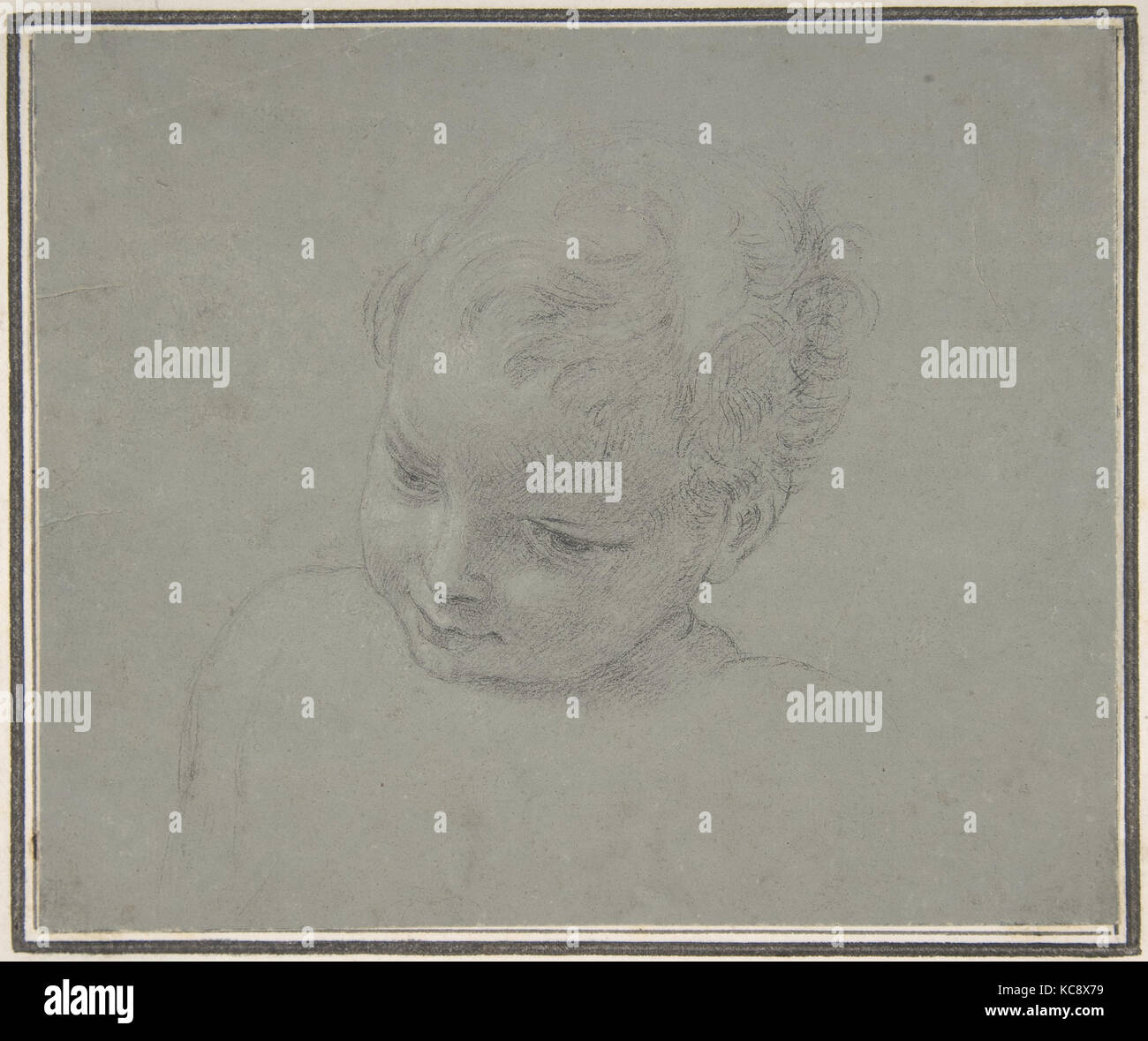 Bust-Length l'étude d'un enfant, Pompeo Batoni, 1708-87 Banque D'Images