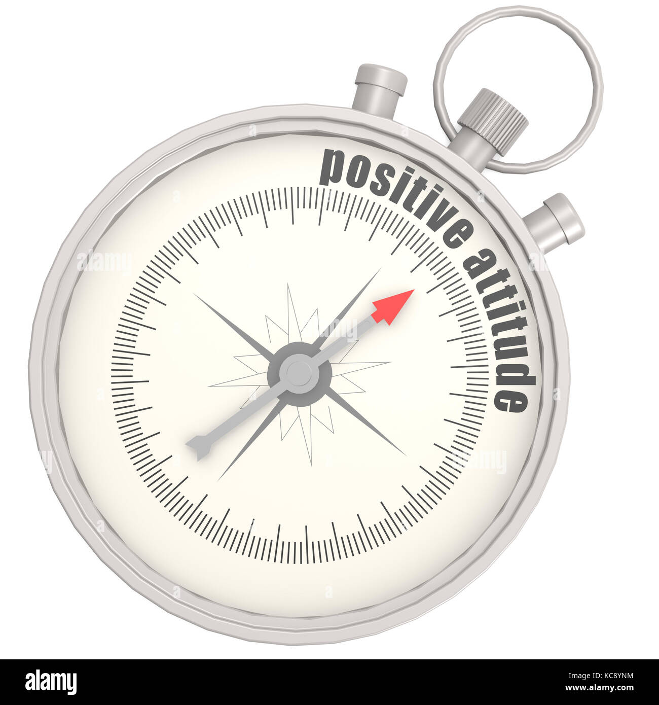 Attitude positive à l'image de la boussole avec hi-res rendus d'art qui pourrait être utilisé pour toute la conception graphique. Banque D'Images