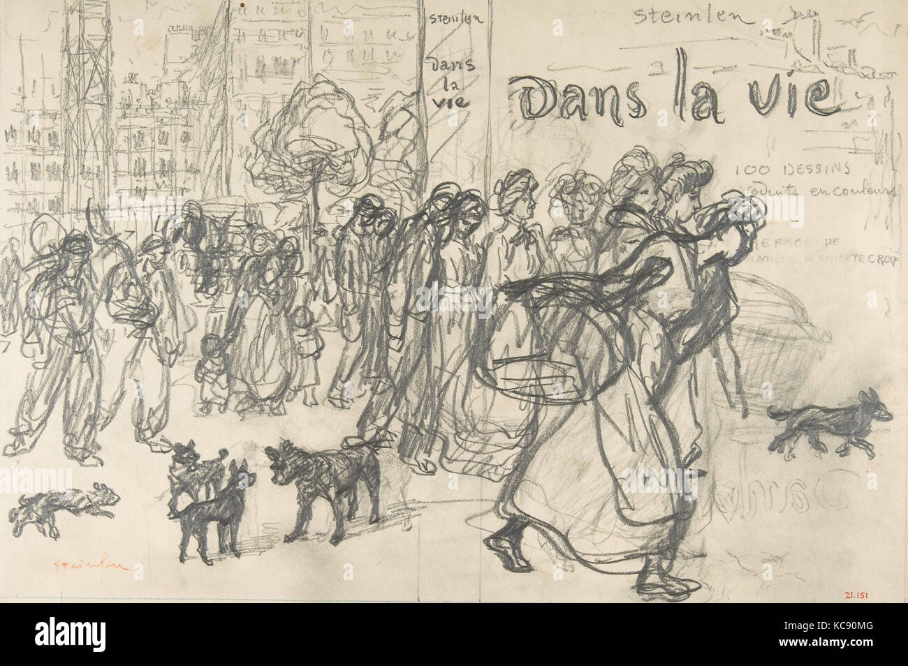 Dans la vie : Couverture de livre, Théophile-Alexandre Steinlen, n.d Banque D'Images