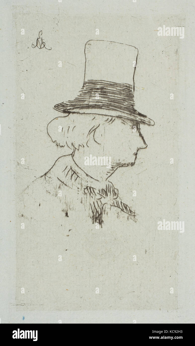 Portrait de Charles Baudelaire dans Profil, Édouard Manet, 1862-67 Banque D'Images