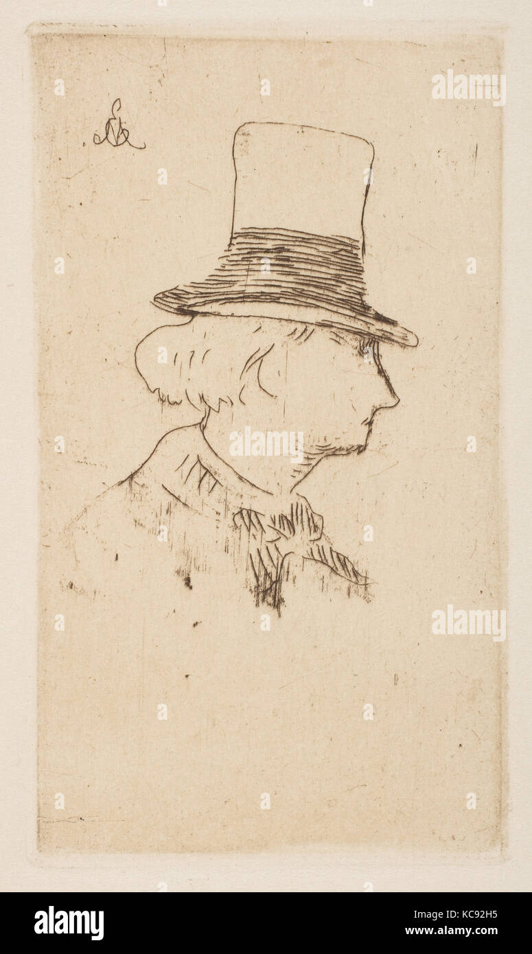 Portrait de Charles Baudelaire, de profil, Édouard Manet, 1862 Banque D'Images