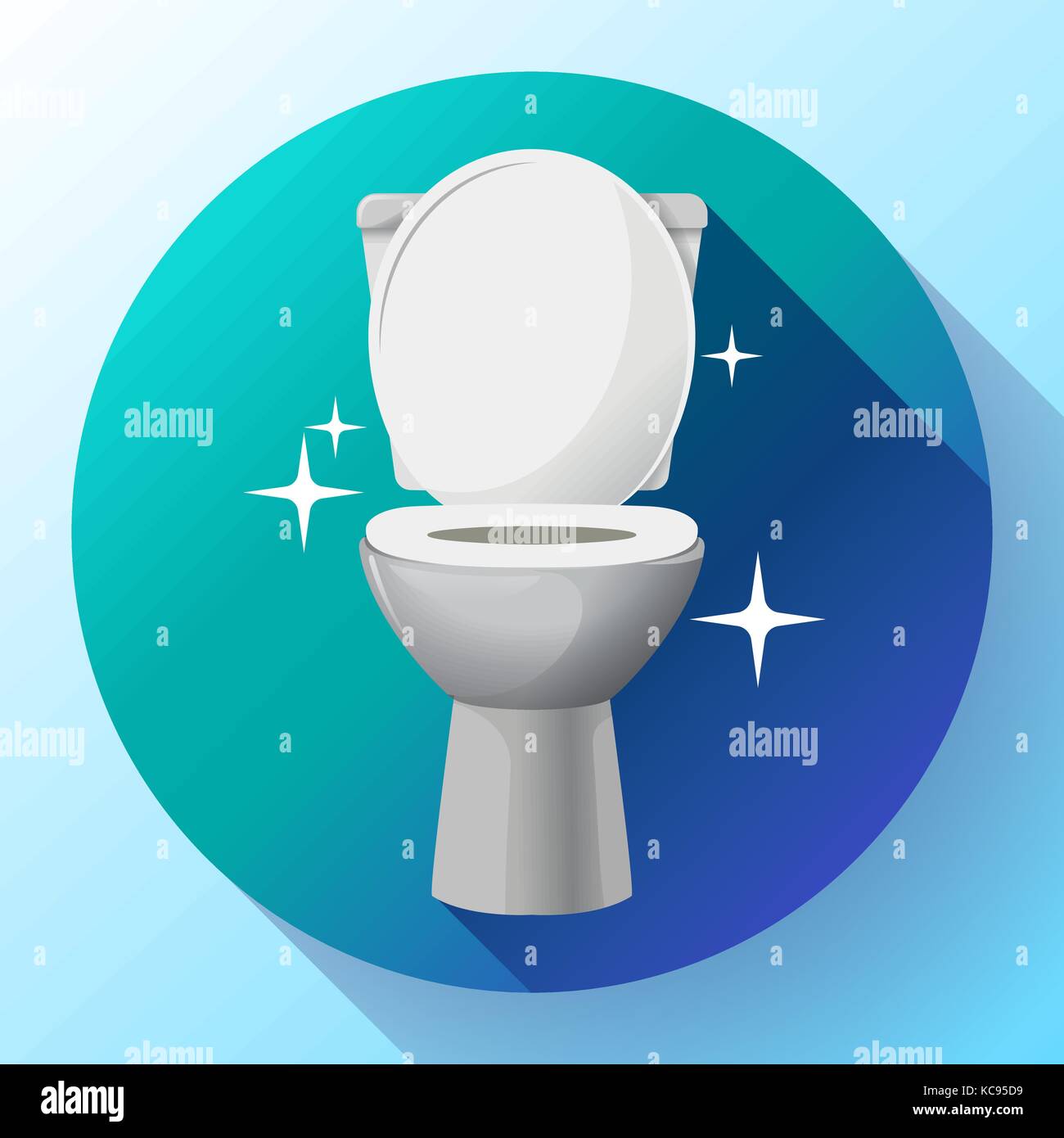 Céramique blanche cuvette vecteur icône. toilettes modernes dans un style plat. vector illustration. Illustration de Vecteur