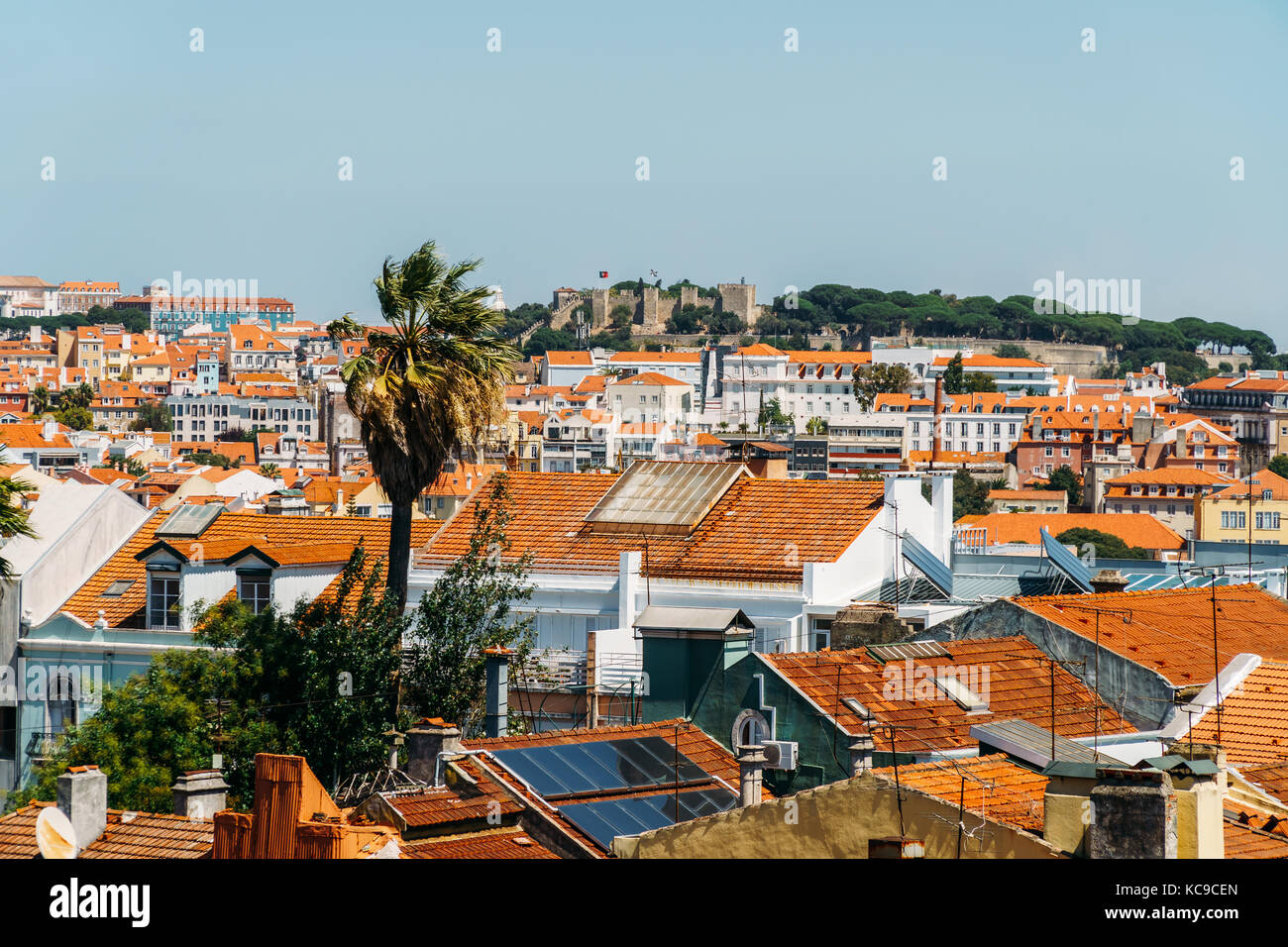 Vue aérienne de la ville de Lisbonne au Portugal Banque D'Images