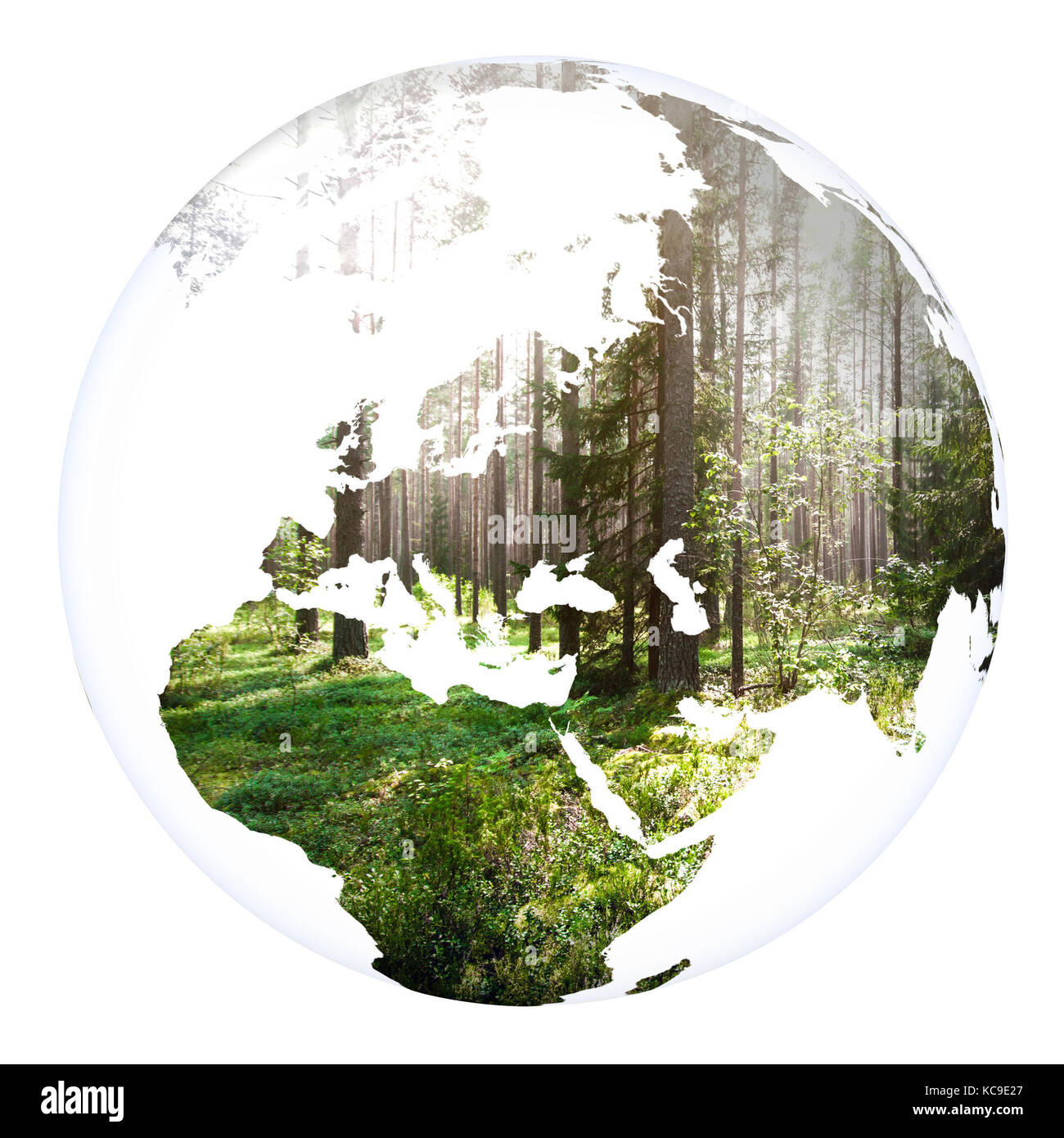 Concept monde planète terre de rendu 3D Banque D'Images