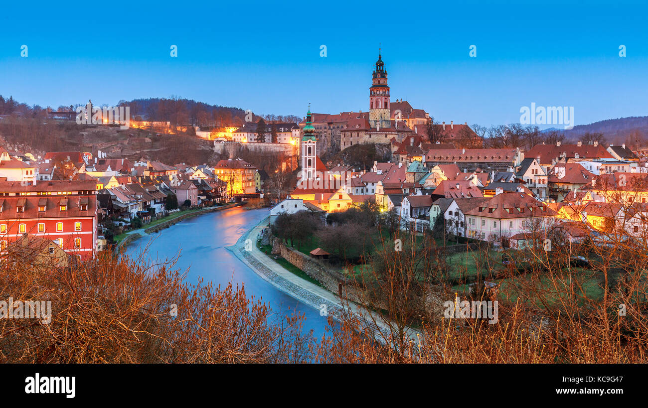 Bâtiment historique de Cesky Krumlov, République tchèque, destination de voyage Banque D'Images