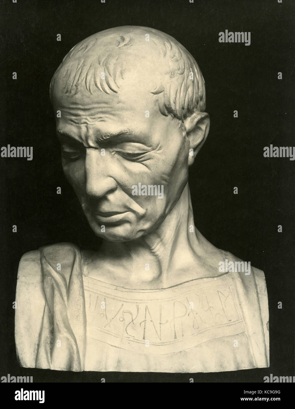 Le prophète Abacuc, statue en marbre de Donatello Banque D'Images