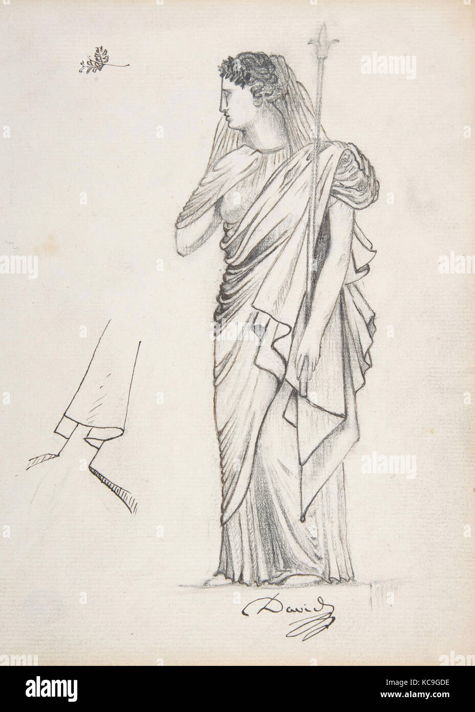 La figure allégorique de la France pour la Tombe du Général Bonchamp, Pierre Jean David d'Angers, 19e siècle Banque D'Images