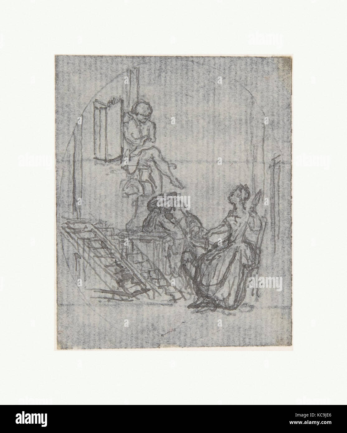 Conception pour une illustration de livre ?, François Hubert Gravelot, 18e siècle Banque D'Images