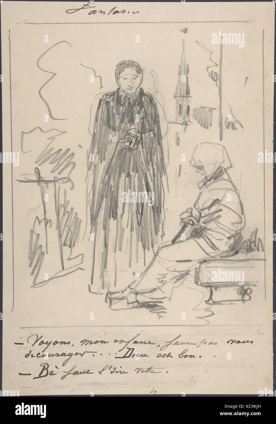 Caricature, anonyme, le français, 19e siècle, 19e siècle Banque D'Images