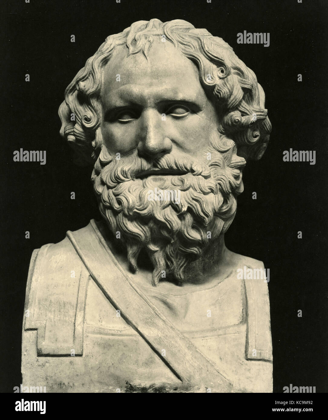 Archimède de Syracuse, philosophe, buste en marbre Banque D'Images