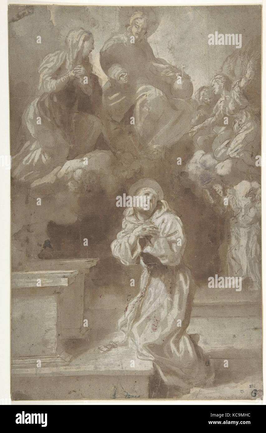Le Christ et la Vierge apparaissant à Saint François, Pietro Faccini, 1562-1602 Banque D'Images