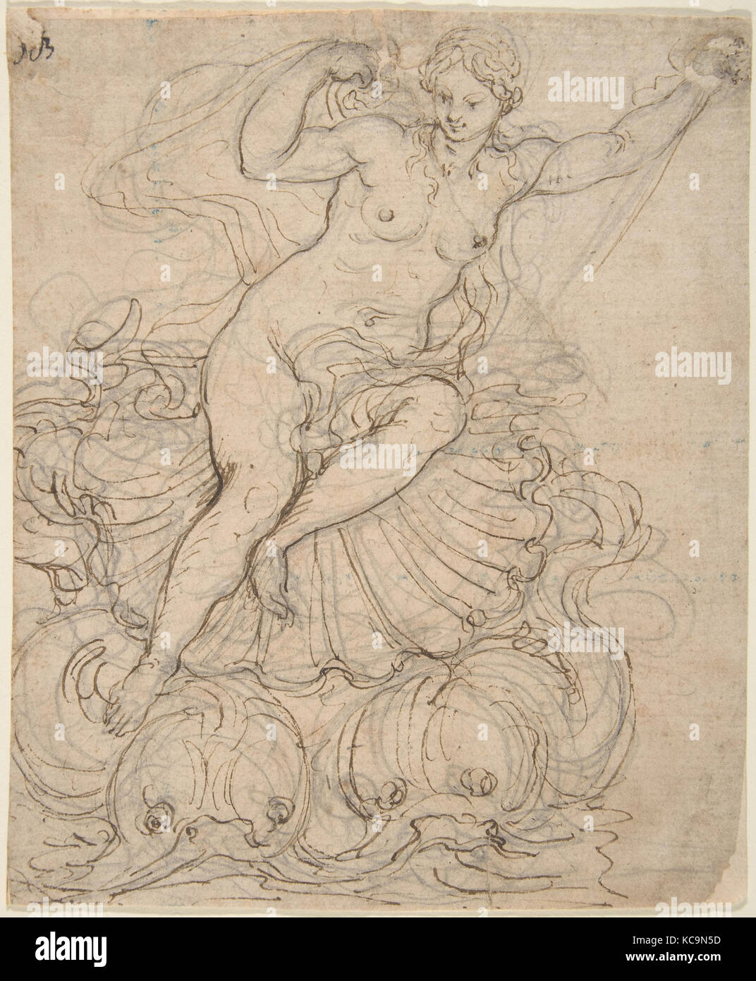 Galatea sur son chariot tiré par des dauphins, attribué à Giovanni Battista Foggini, 1652-1725 Banque D'Images