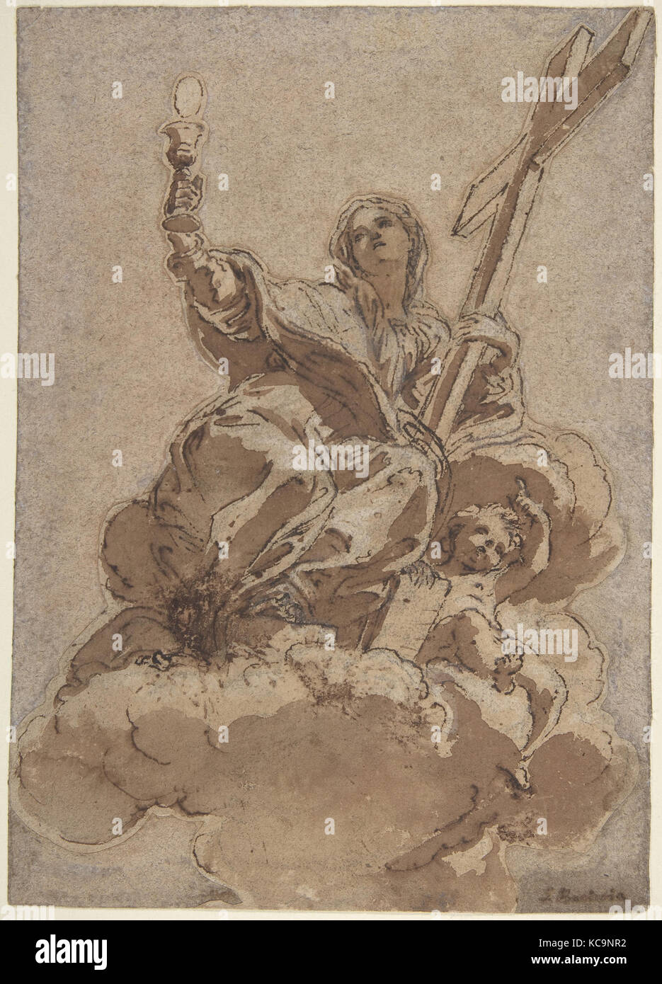 Figure allégorique de la Foi, Giovanni Battista Gaulli, 1672 Banque D'Images