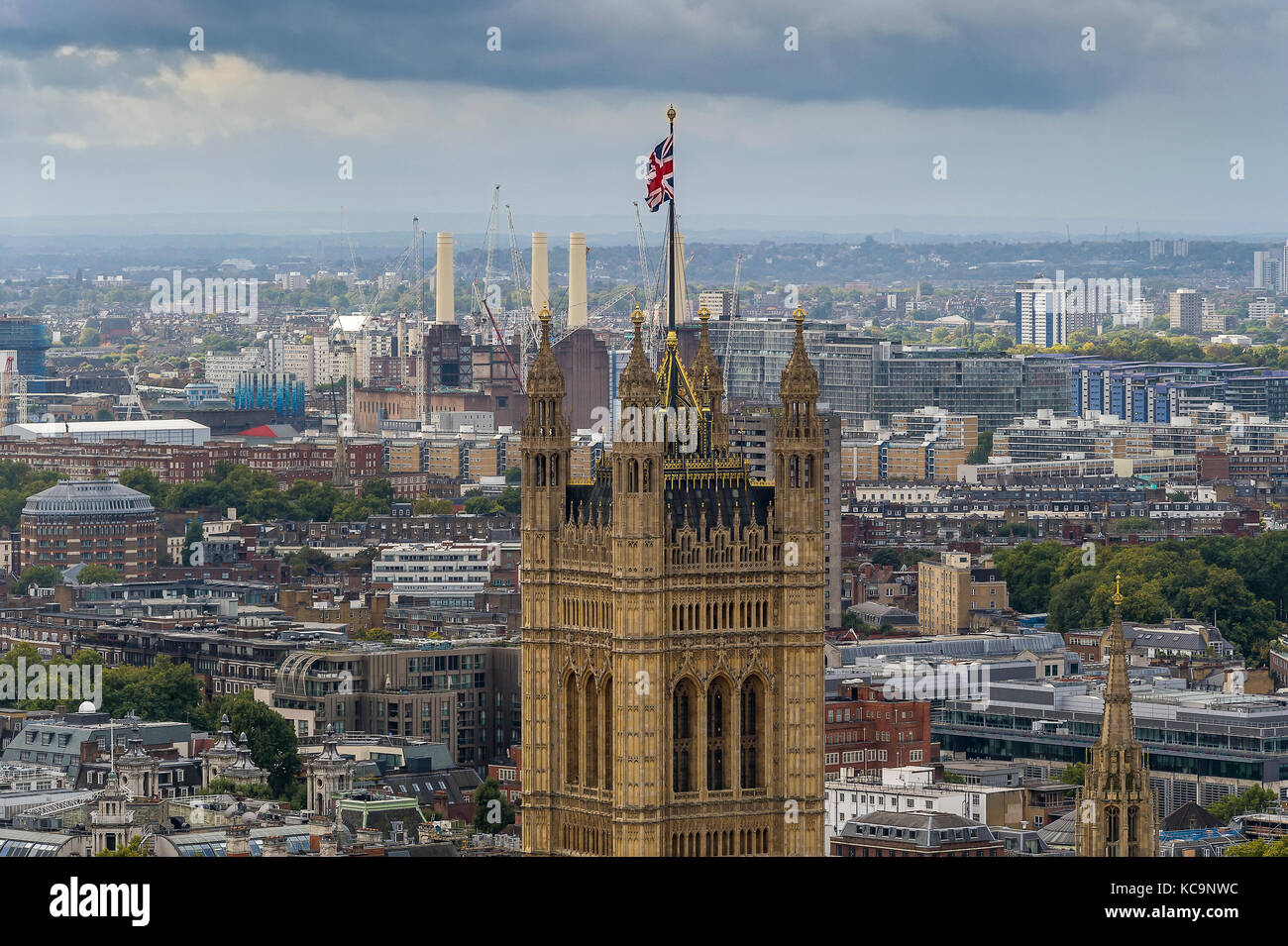 Panorama de Londres du London eye Banque D'Images