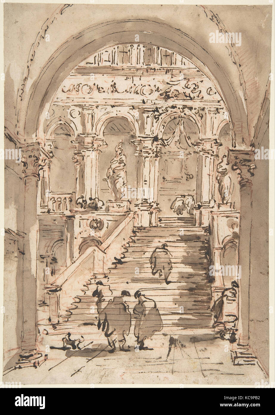 L'Escalier des Géants, Palais des Doges, Venise, Francesco Guardi, 1712-93 Banque D'Images