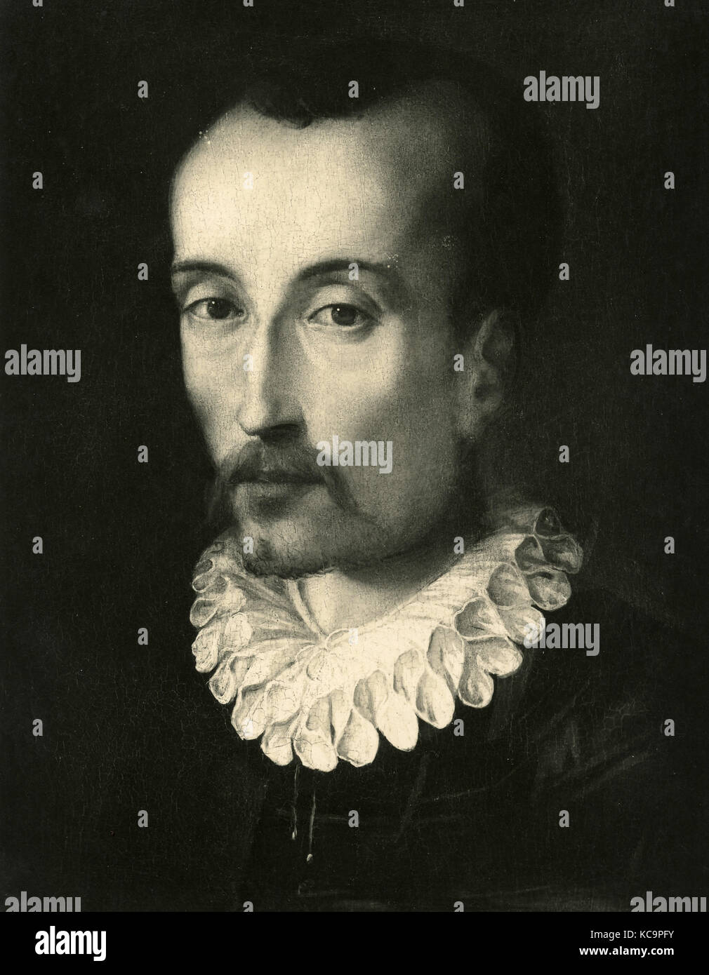 Portrait de Torquato Tasso, la peinture d'Alessandro Allori Banque D'Images
