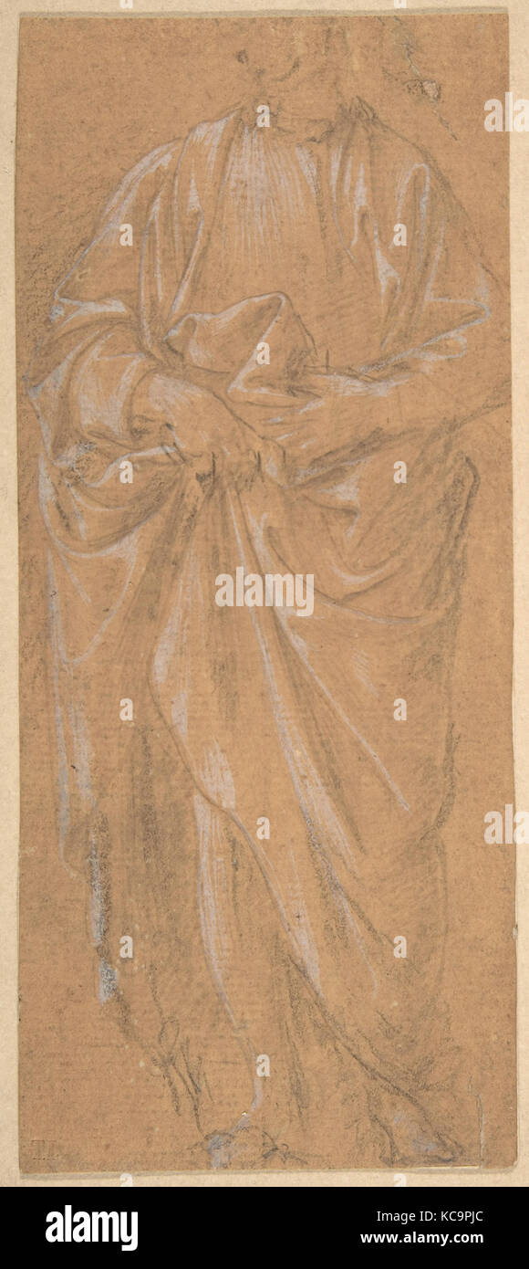L'article Figure masculine, ca. 1480, Soft, a souligné metalpoint gouache (blanc avec quelques touches de craie noire probablement ajoutées par Banque D'Images