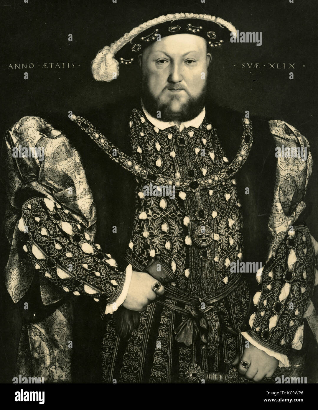 Portrait de Henry VIII d'Angleterre, la peinture de Hans Holbein Banque D'Images