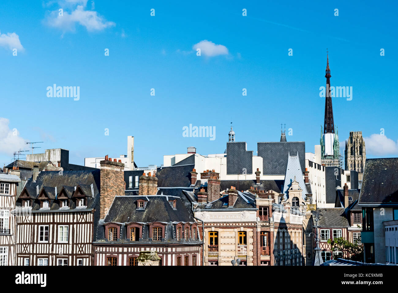 Rouen (Normandie, France) : Vue sur la ville Banque D'Images