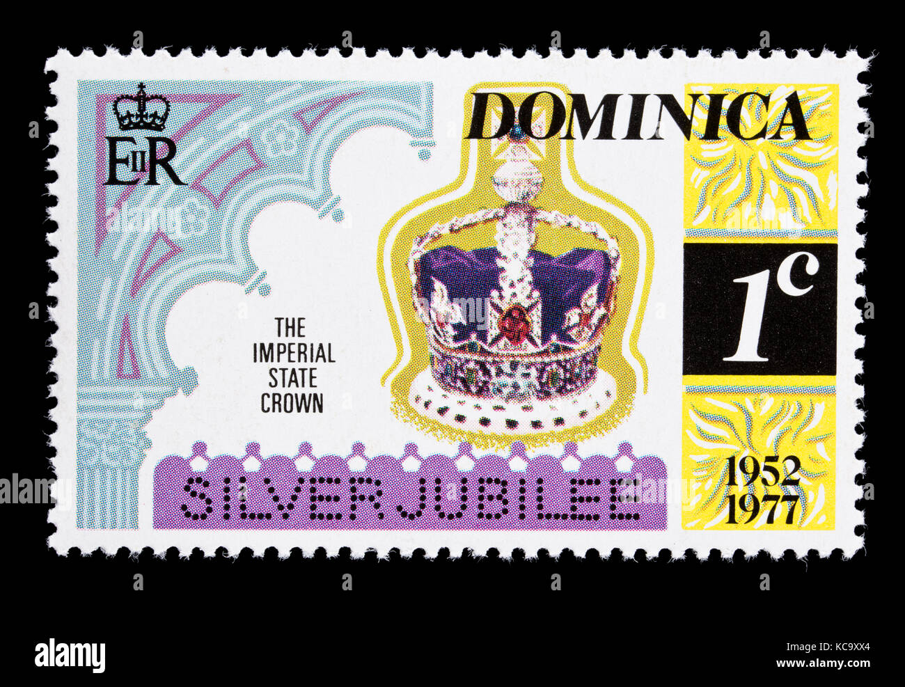 Timbre Royal Timbre-poste de Dominique représentant la couronne impériale ...