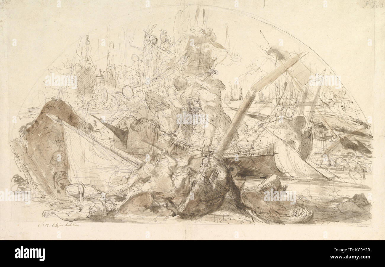 La bataille navale de la Meloria, Giovanni David, 1743-90 Banque D'Images