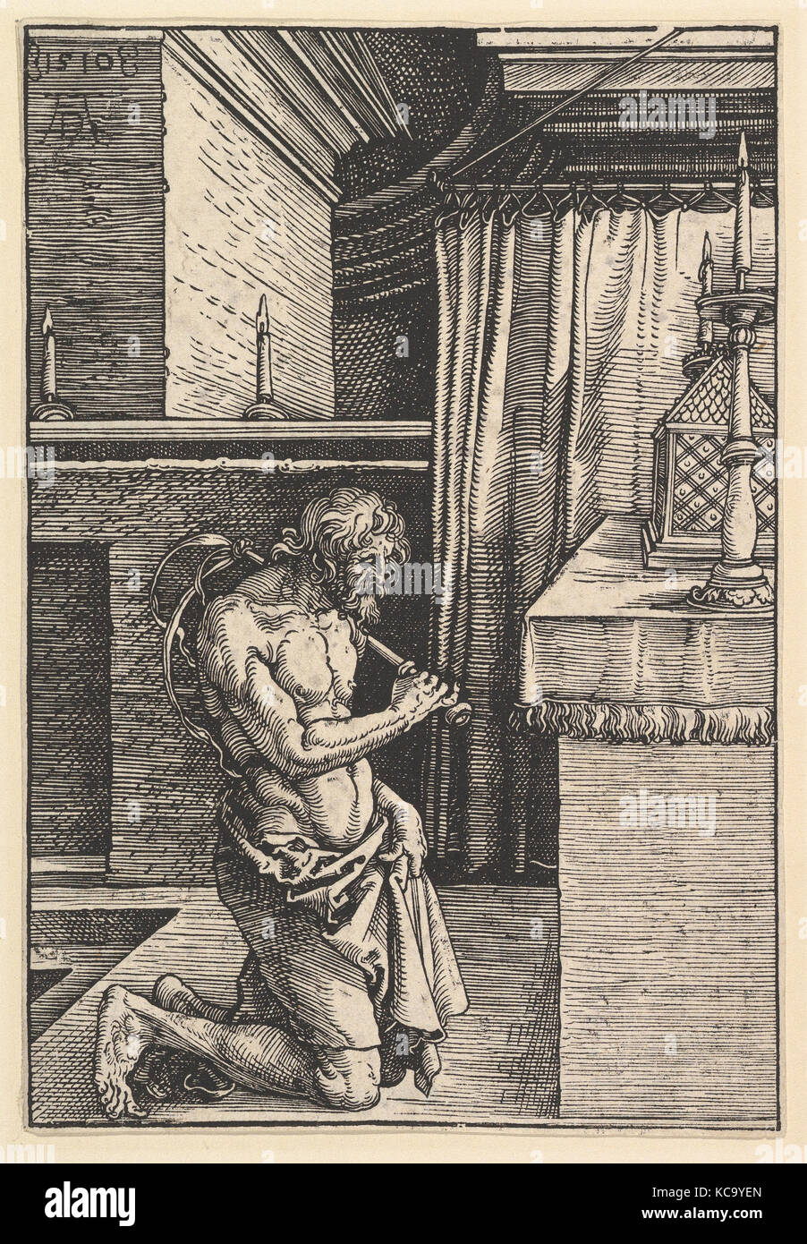 Le pénitent, 1510, gravure sur bois, feuille : 7 3/4 x 5 1/4 in. (19,7 x 13,3 cm), Impressions, Albrecht Dürer (Nuremberg, Allemagne 1471-1528 Banque D'Images
