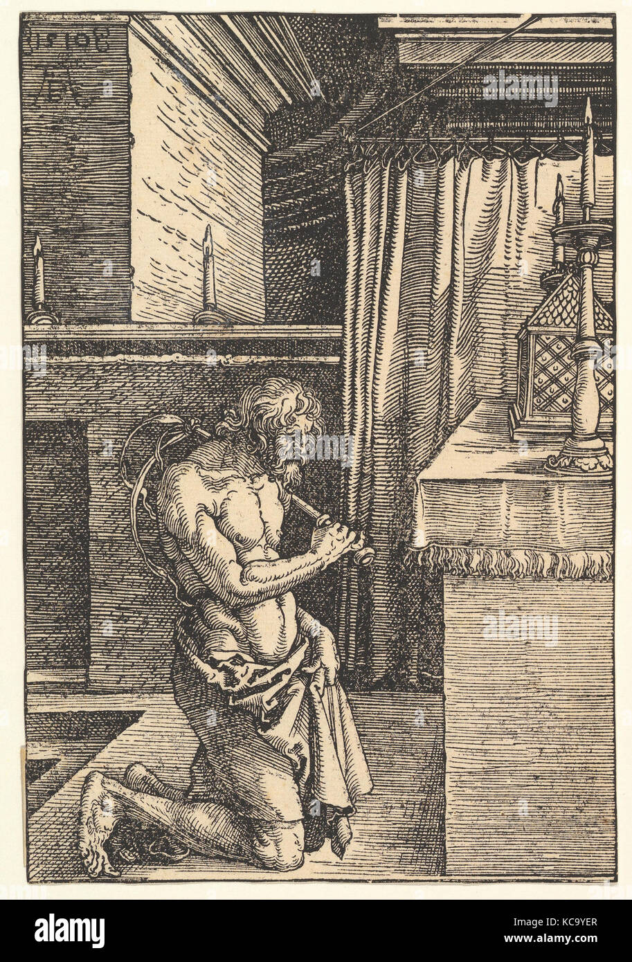 Le pénitent, 1510, gravure sur bois, feuille : 7 11/16 × 5 1/4 in. (19,5 × 13,4 cm), Impressions, Albrecht Dürer (Nuremberg, Allemagne 1471-1528 Banque D'Images