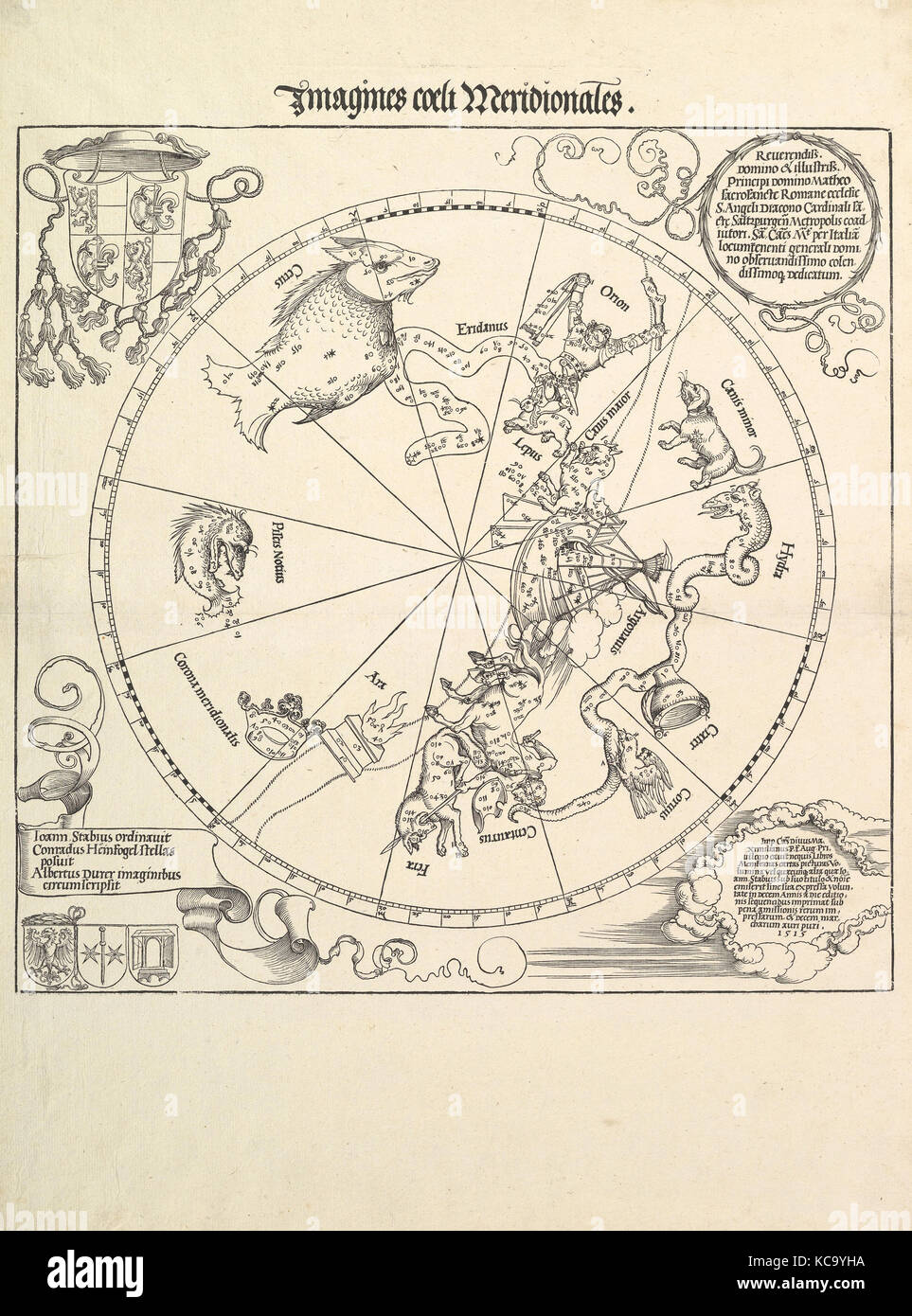 L'hémisphère céleste Globe-Southern, Albrecht Dürer, 1515 Banque D'Images