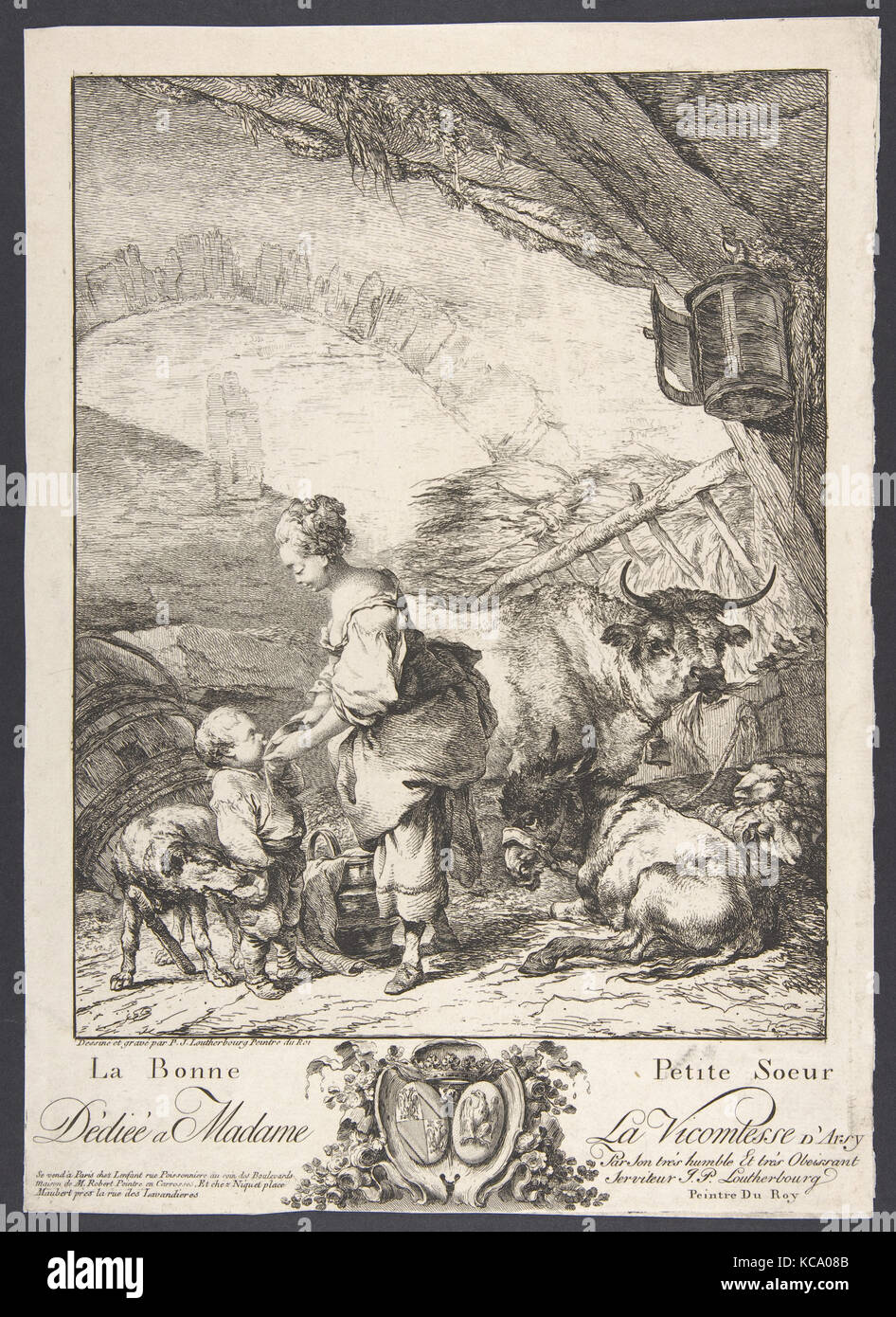 Le bonne petite soeur, Philippe Jacques de Loutherbourg, 1765-71 Banque D'Images