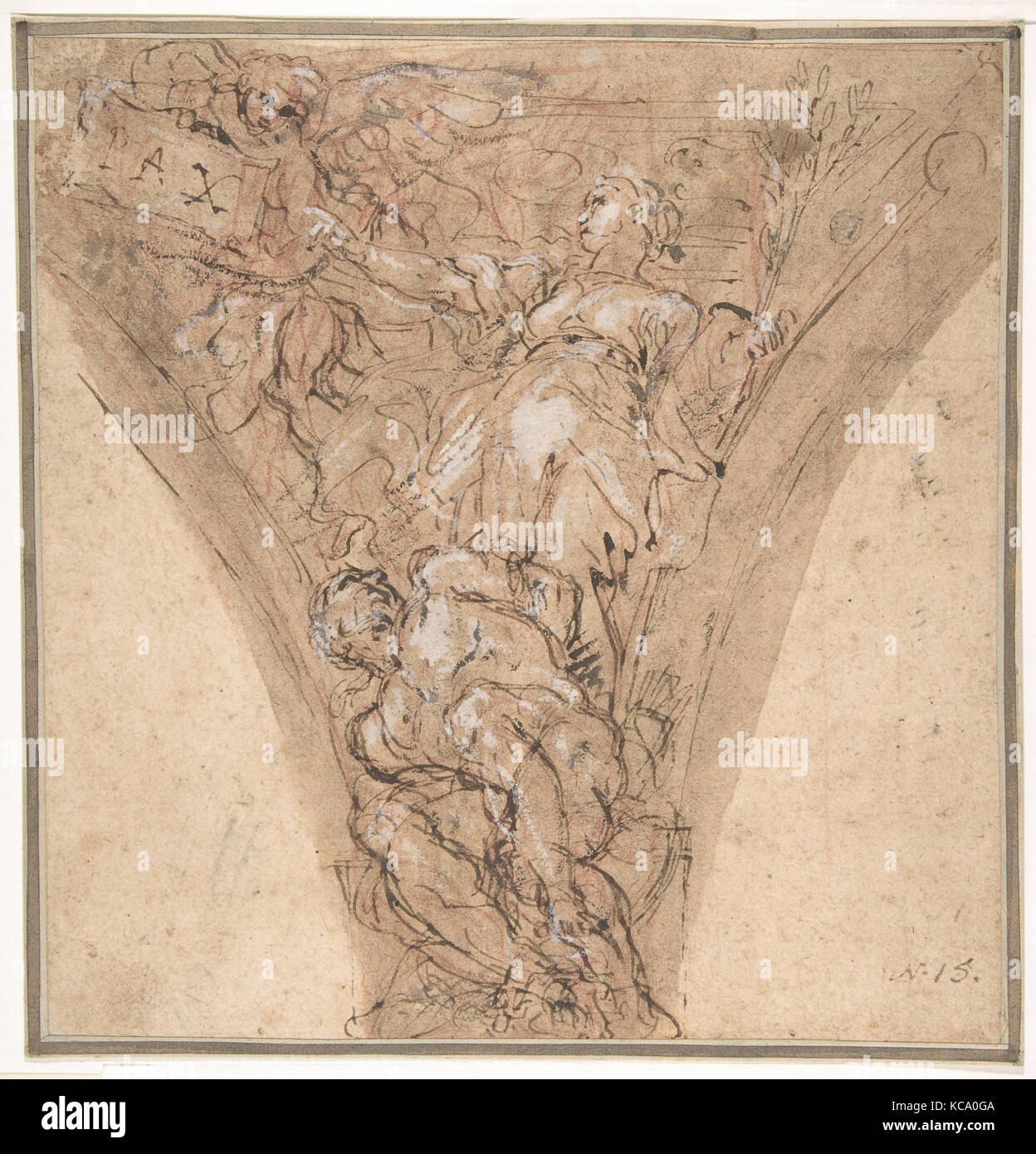 Figure allégorique de la paix, de Carlo Maratti, 1625-1713 Banque D'Images