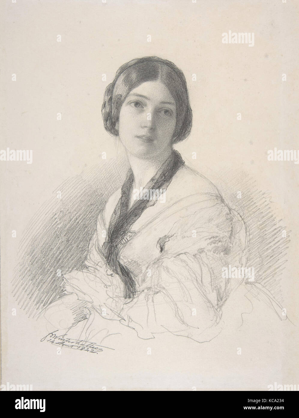 Portrait de la Baronne Gudin, née Margareth Louis Hay, Franz Xaver Winterhalter, 1842 Banque D'Images