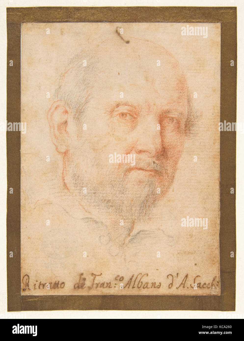 Portrait d'un homme : Francesco Albani ?, Andrea Sacchi, 1599-1661 Banque D'Images