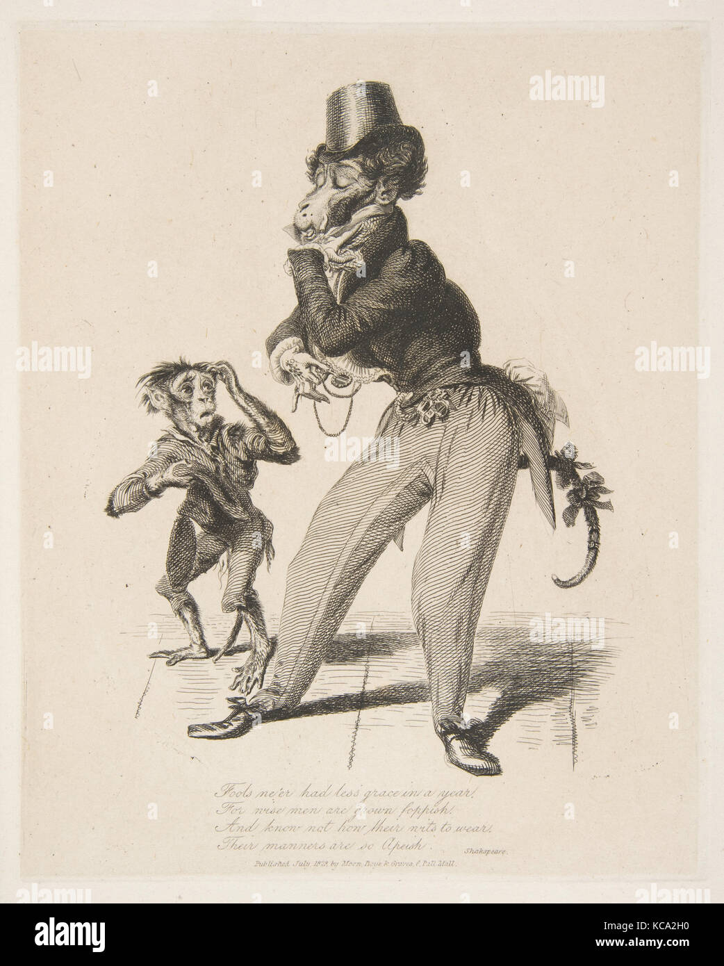 Dandy, singe singe de-ana, ou des hommes en miniature, Thomas, Landseer 1828 Juillet Banque D'Images