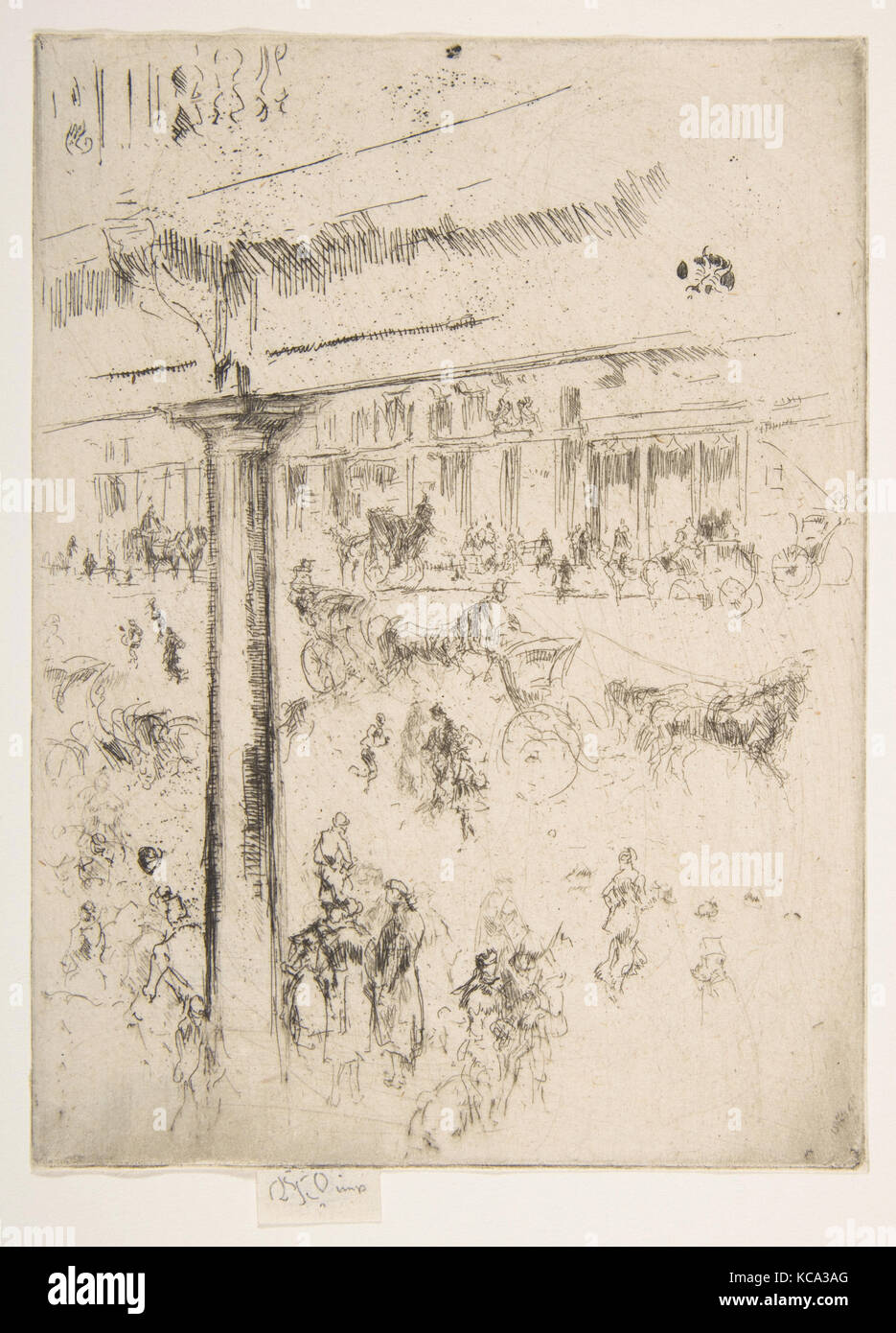 Regent's Quadrant, 1880-81, pointe sèche ; premier état des sept (Glasgow) ; imprimé en encre noire sur papier vergé ivoire fine Banque D'Images