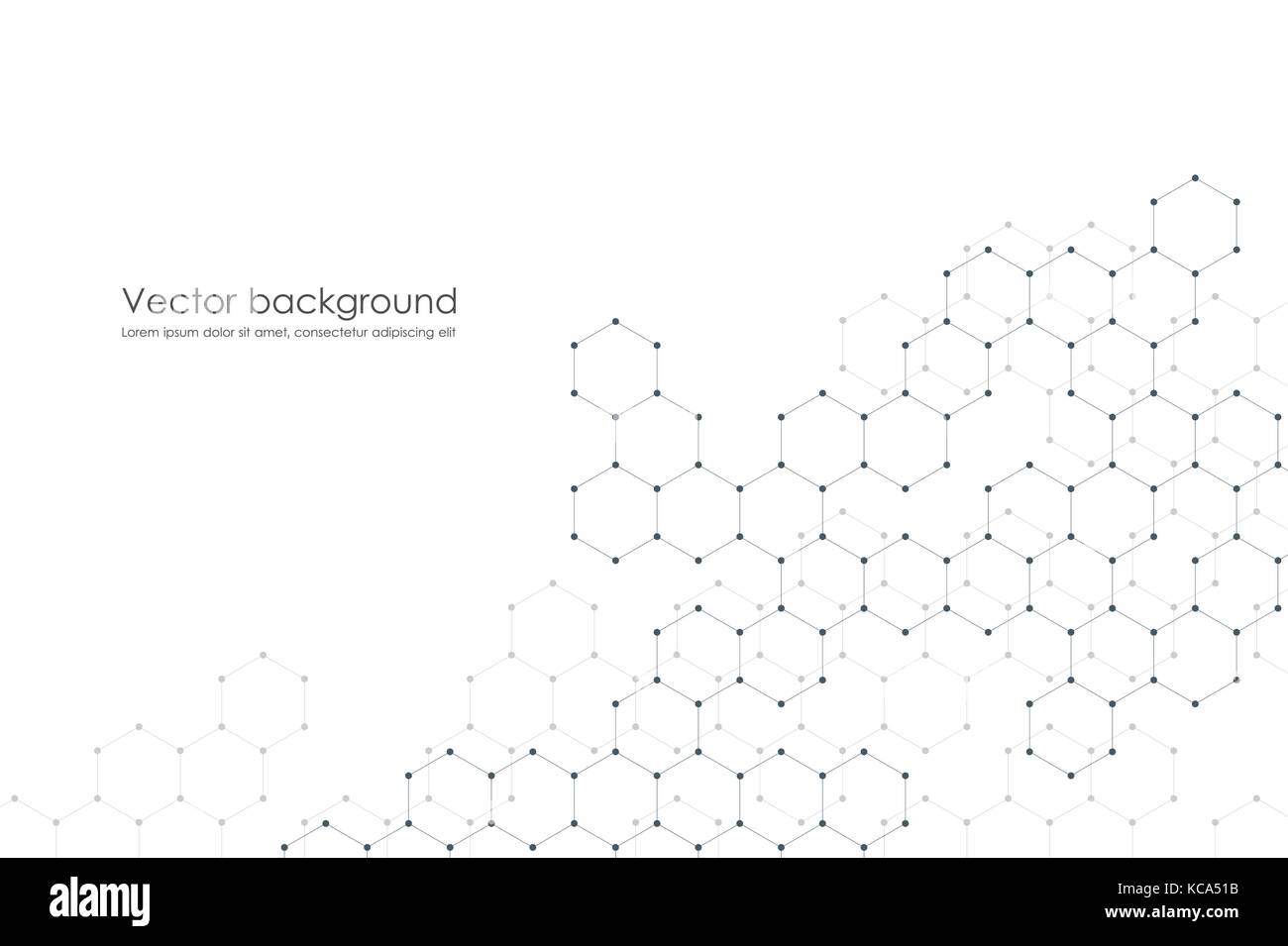 Résumé Contexte La molécule hexagonale, génétiques et des composés chimiques, scientifique ou technologique concept vector illustration Illustration de Vecteur
