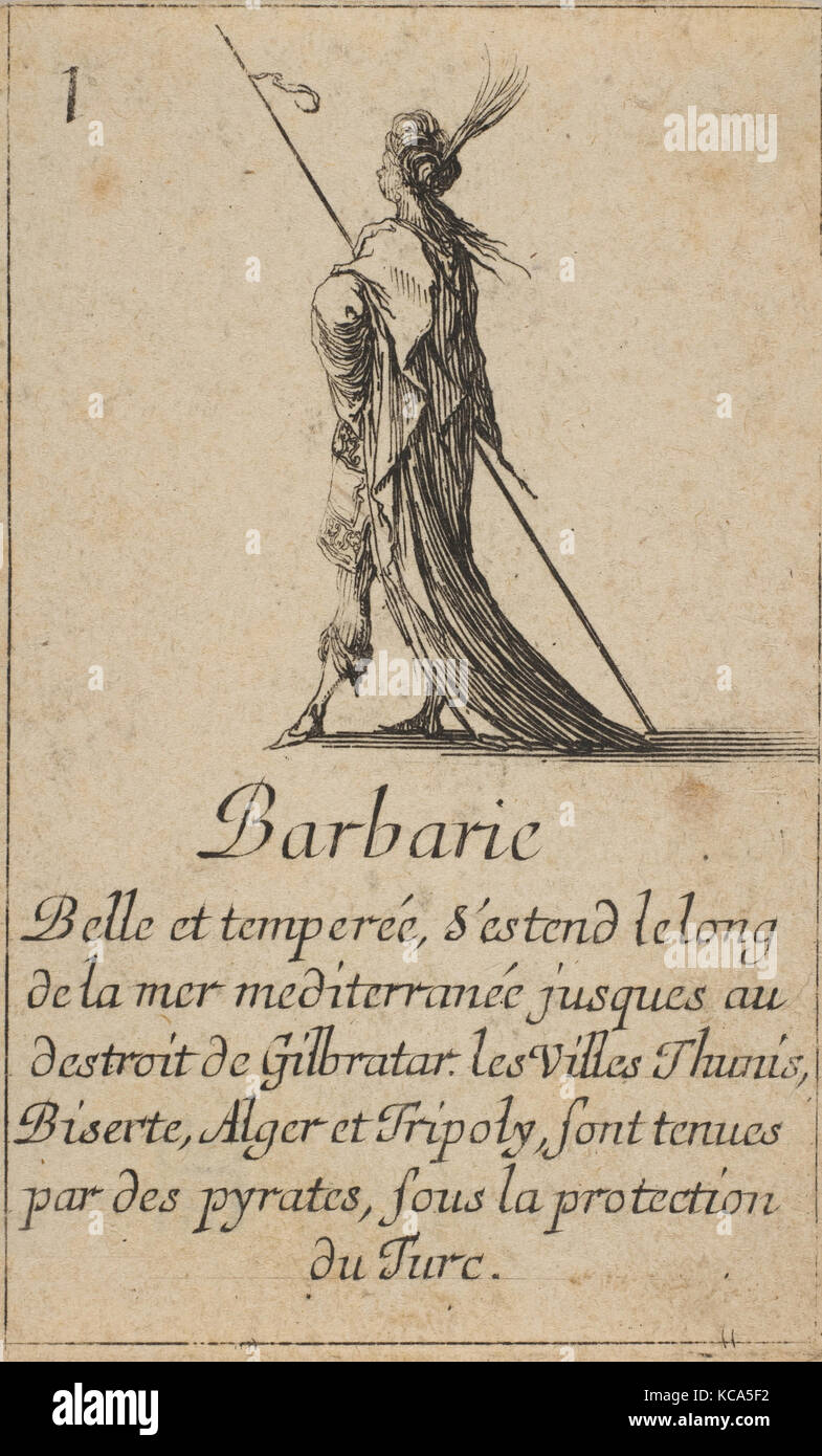 Barbarie, 1644, Eau-forte, de l'état iii, estampes, gravé par Stefano della Bella (Florence, Italie 1610-1664), conçu par Florence Banque D'Images
