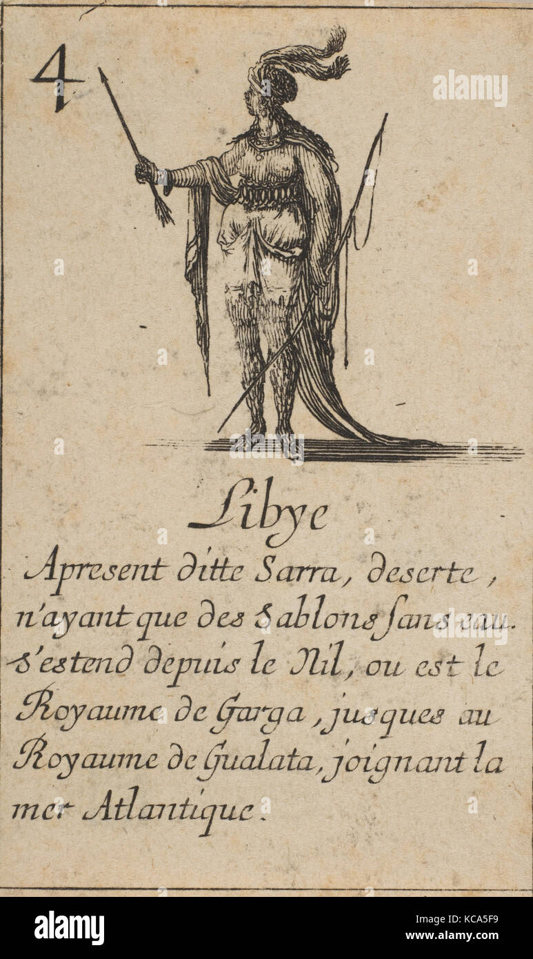 Libye, 1644, Eau-forte, de l'état iii, estampes, Stefano della Bella (Florence, Italie 1610-1664 Florence), conçu par Jean Desmarets Banque D'Images